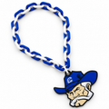Colonel Mascot Hype Chain – Blue & White Game Day Necklace
