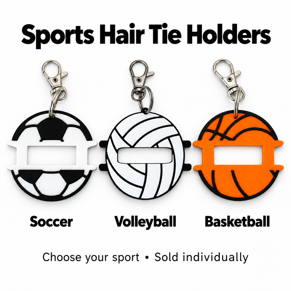 Sports Hair Tie Holder – Bag Tag & Keychain