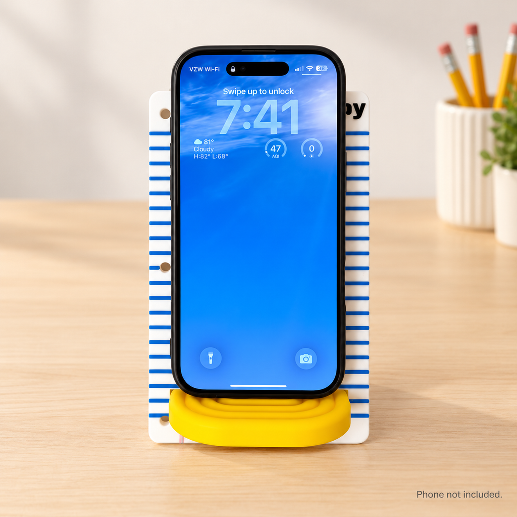 Personalized Teacher Phone Stand – Notepad & Pencil Desk Gift