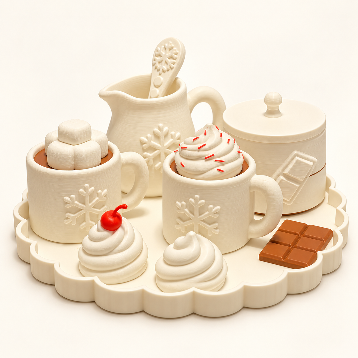Winter Hot Cocoa Play Set – Magnetic Mix & Match Toppings