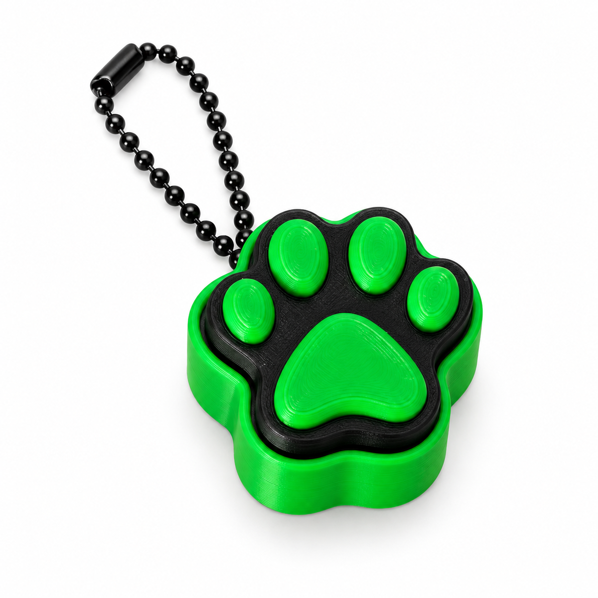 Clicker House Color Keychain Paw Print