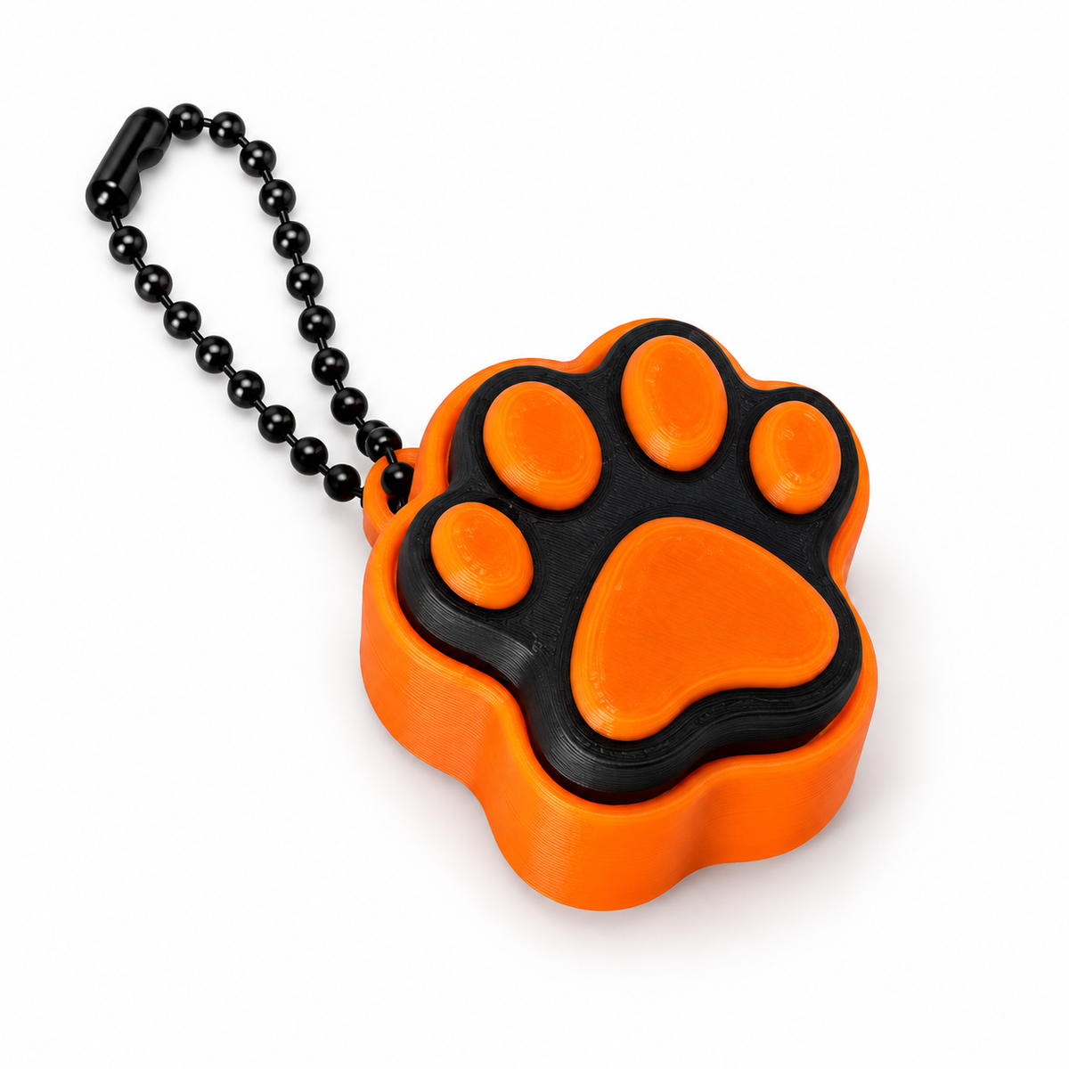 Clicker House Color Keychain Paw Print
