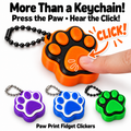 Clicker House Color Keychain Paw Print