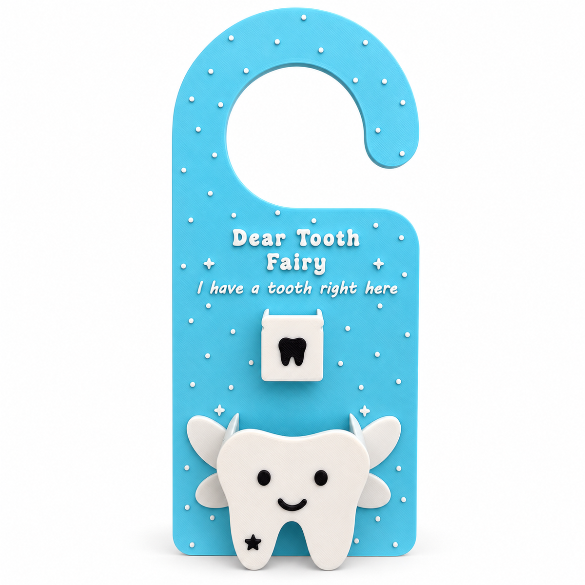 Tooth Fairy Door Hanger with Tooth & Treasure Pockets